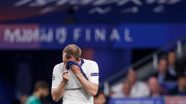 Eriksen started in Tottenham's defeat by Liverpool in the Champions League final