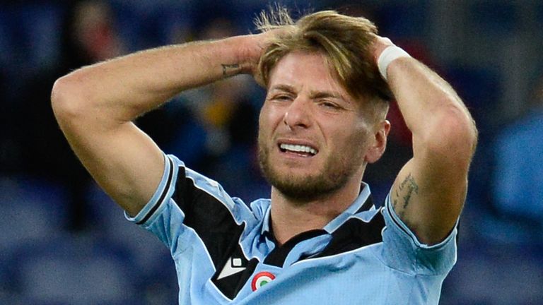 Immobile missed Lazio's best chance of the game against Hellas Verona