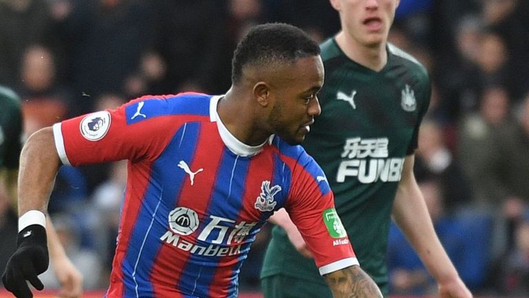 Crystal Palace's Jordan Ayew in action against Newcastle