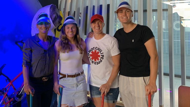 With Tammy, Katherine and Nat at Holey Moley