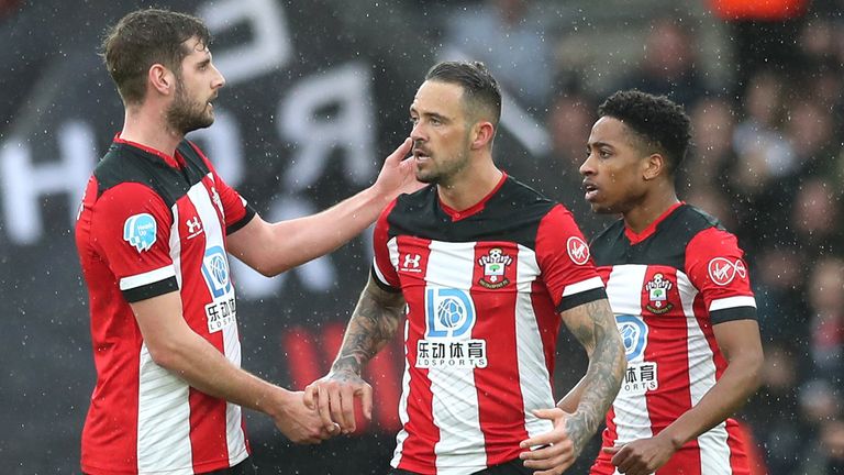 Danny Ings celebrates scoring against Burnley for Southampton