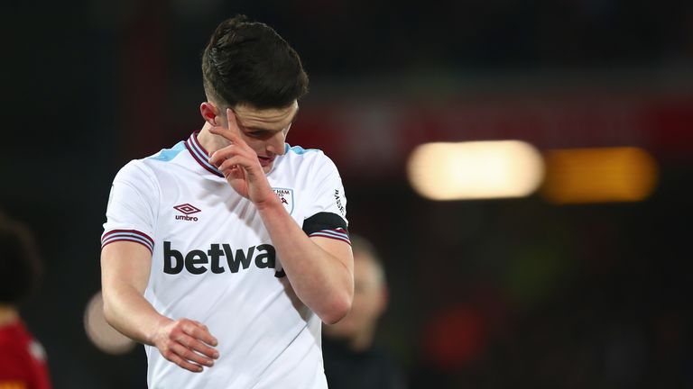 Declan Rice reflects on what might have been for West Ham at Anfield