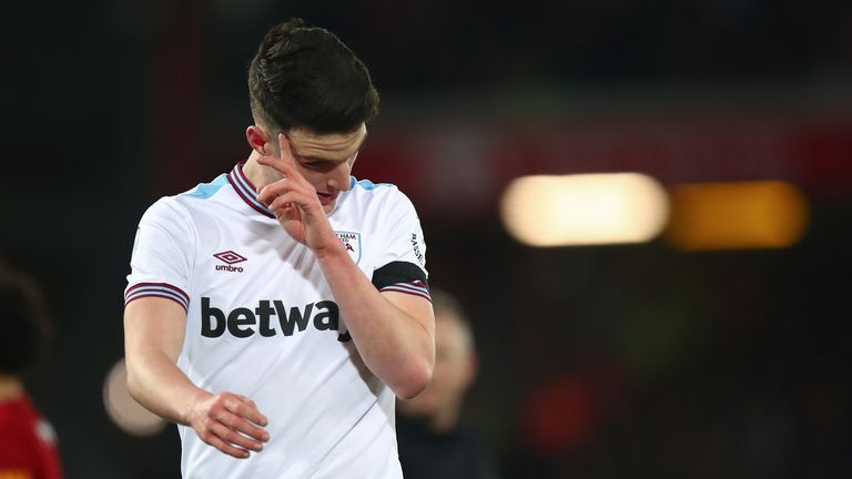 Declan Rice reflexiona sobre lo que podría haber sido para West Ham en Anfi eld