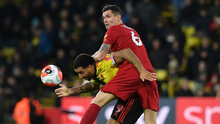 Dejan Lovren lost his physical battle with Troy Deeney on his return to the side