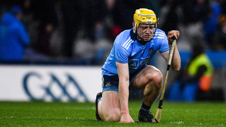 Daire Gray of Dublin reacts at the final whistle