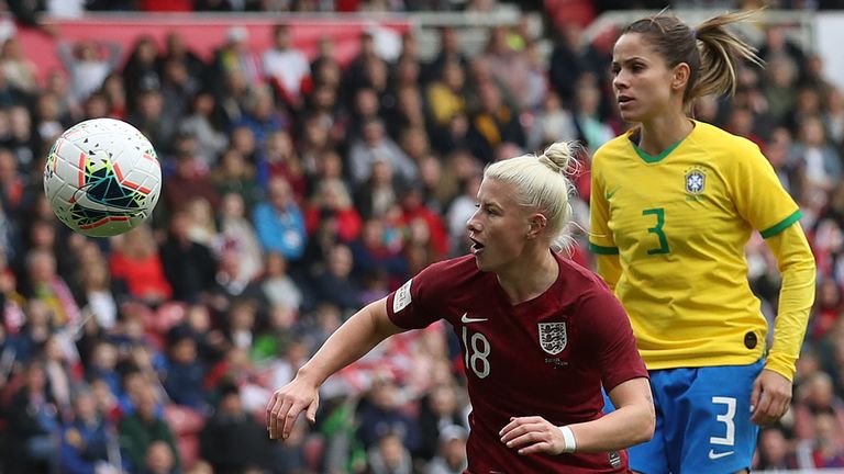 Bethany England scored her first England goal against Brazil in October