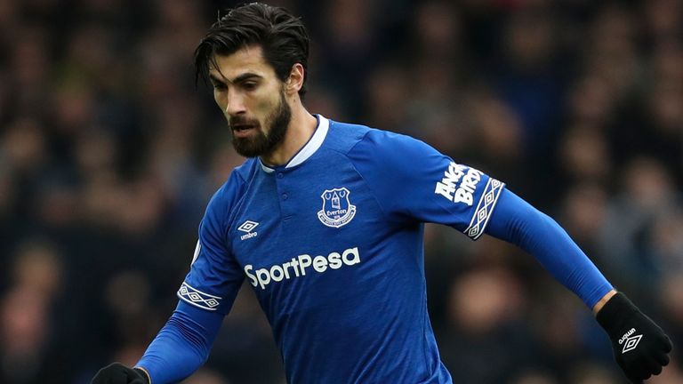 Everton's Andre Gomes has comes through a behind-closed-doors friendly unscathed