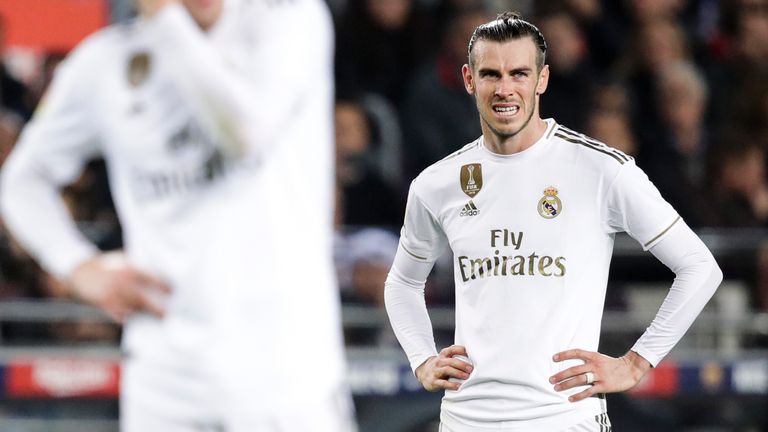 Gareth Bale during the La Liga match between Barcelona and Real Madrid at the Nou Camp on December 18, 2019