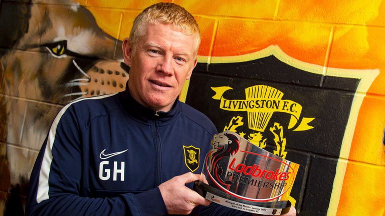 Gary Holt won January’s Scottish Premiership Manager of the Month award 