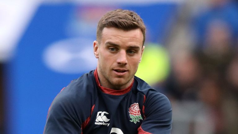 George Ford trains as England prepare for Sunday's Six Nations match against Ireland