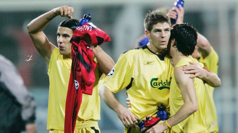 Steven Gerrard's Liverpool side beat Bayer Leverkusen on their way to Champions League glory in 2005