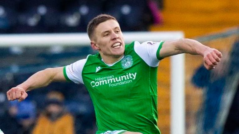 Greg Docherty earlier put Hibernian in front at Kilmarnock