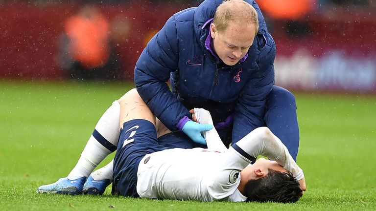 Heung-Min Son fractured his arm in the win over Aston Villa
