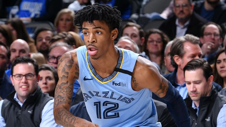 Ja Morant trabaja fuera del regate contra los Dallas Mavericks