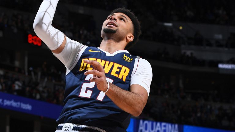 Jamal Murray scores with a lay-up against Portland