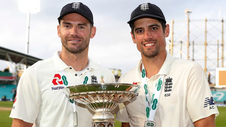 James Anderson and Sir Alastair Cook
