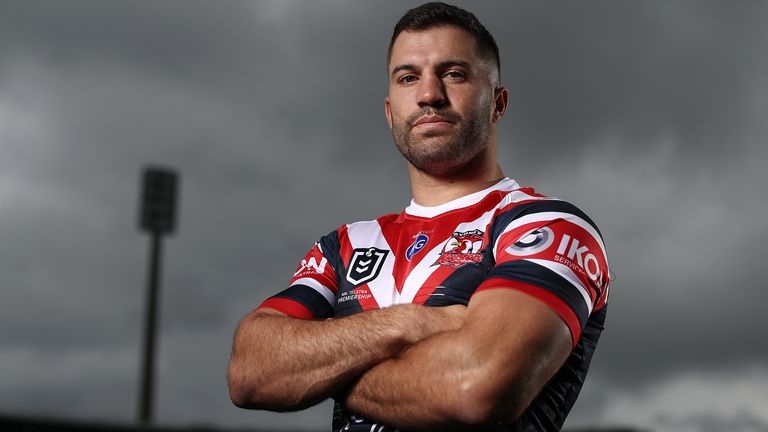 SYDNEY, AUSTRALIA - SEPTEMBER 30: James Tedesco of the Roosters poses during a Sydney Roosters NRL Media Opportunity at the Sydney Cricket Ground on September 30, 2019 in Sydney, Australia. (Photo by Mark Metcalfe/Getty Images)