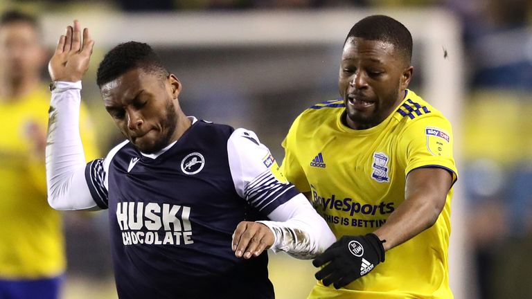 Birmingham's Jeremie Bela (right) was allegedly racially abused during Wednesday's 0-0 draw at Millwall