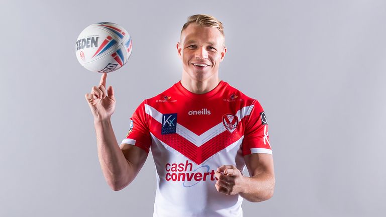 Picture by Allan McKenzie/SWpix.com - 13/01/2020 - Rugby League - Super League - St Helens Media Day 2020, The Totally Wicked Stadium, St Helens, England - Jonny Lomax.