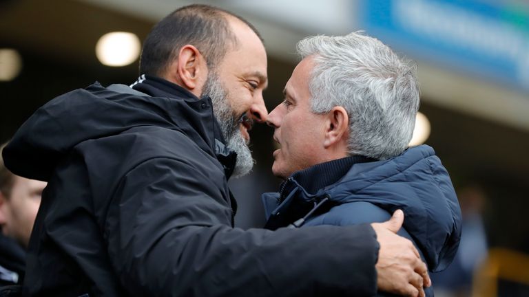 Jose Mourinho and Nuno Espirito Santo