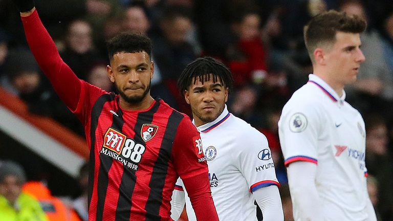 Bournemouth's Joshua King celebrates scoring his side's second goal