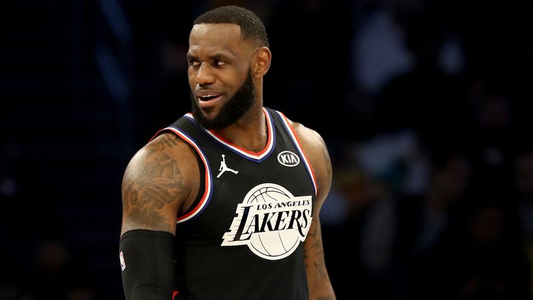 LeBron James in action during the 2019 All-Star Game