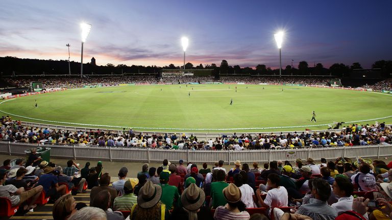 during game three of the One Day International Series between Australia and South Africa at Manuka Oval on November 19, 2014 in Canberra, Australia.
