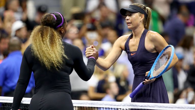 Maria Sharapova and Serena Williams