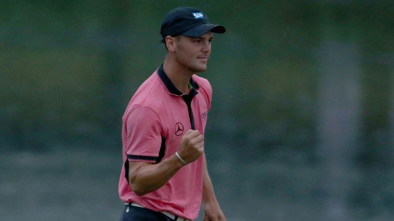 Martin Kaymer celebrates after holing his crucial putt at the 17th during the final round of The Players Championship in 2014