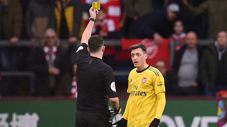 Mesut Ozil endured a frustrating afternoon on his 250th Arsenal appearance