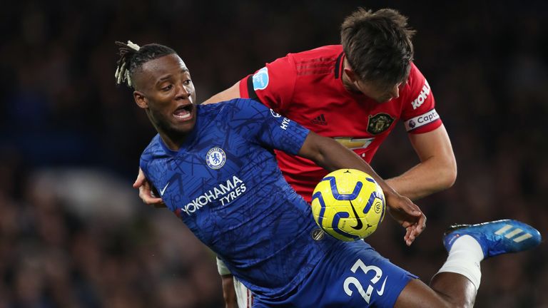 Michy Batshuayi made his first Premier League start for Chelsea in over two years