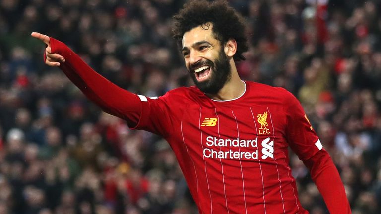 Mohamed Salah scores Liverpool&#39;s fourth goal of the game