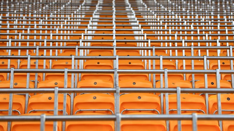 The safe standing area inside Molineux