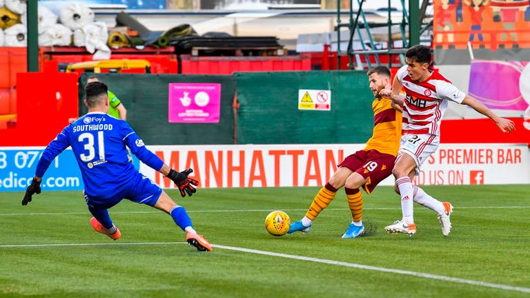 Liam Polworth was denied a Motherwell winner