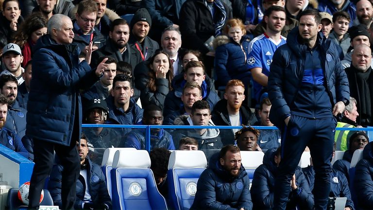 Jose Mourinho and Frank Lampard went head-to-head at Stamford Bridge