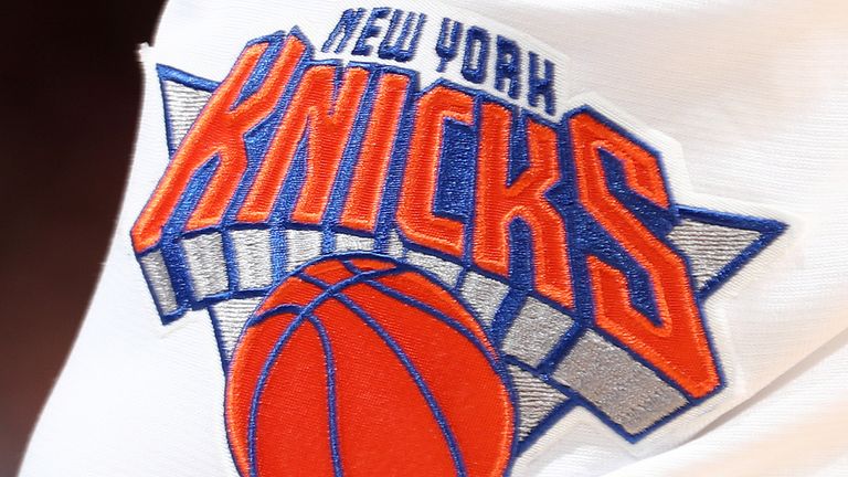 A close up of the New York Knicks logo