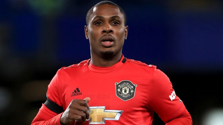 Manchester United's Odion Ighalo in action during the Premier League match at Stamford Bridge