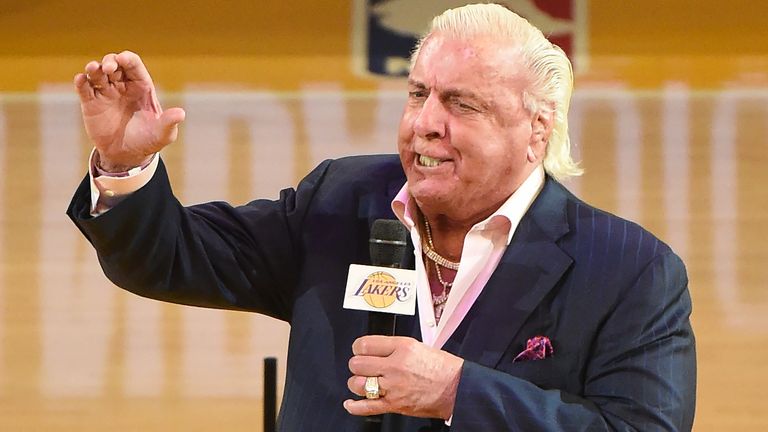 Ric Flair introduces the LA Lakers