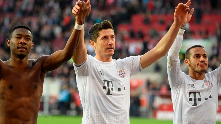 Robert Lewandowski was among the goals once more as Bayern Munich beat Cologne