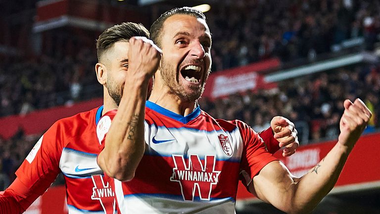 Roberto Soldado scored twice to send Granada into the semi-finals of the Copa Del Rey