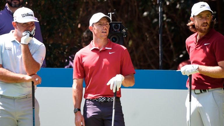 McIlroy jugó junto a Gary Woodland (izquierda) y Tommy Fleetwood (derecha) durante los primeros dos días.