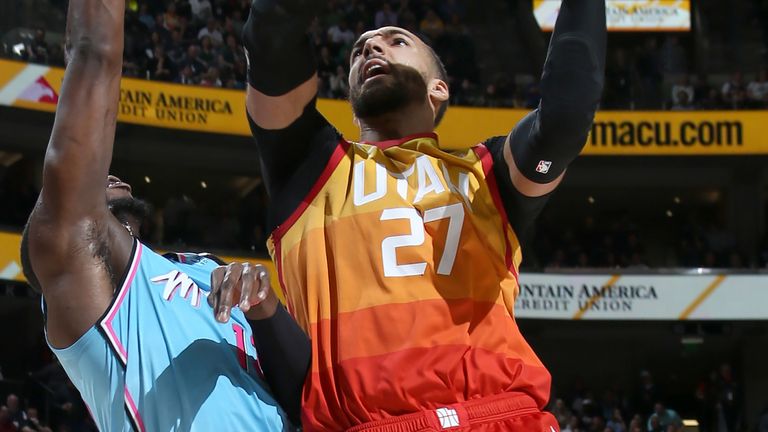 Rudy Gobert attacks the rim against Miami