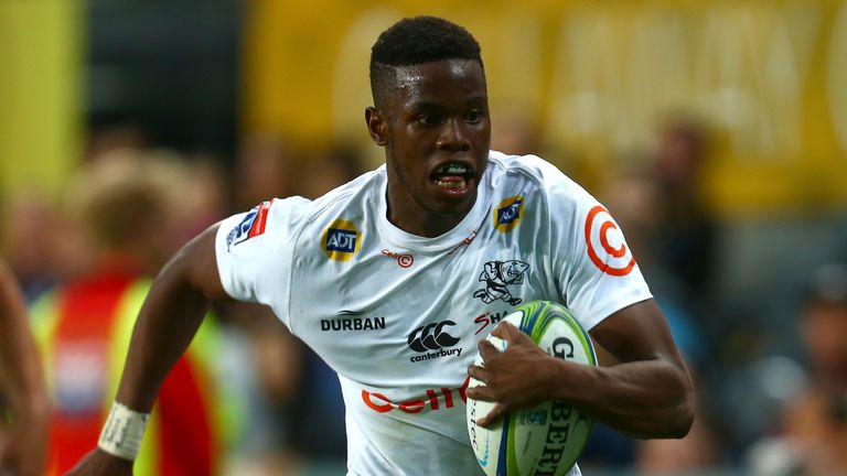 Aphelele Fassi grabbed two tries for the Sharks against the Highlanders