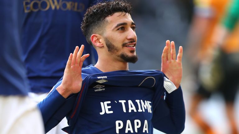 Said Benrahma dedicates a goal to his father during a 5-1 win over Hull City