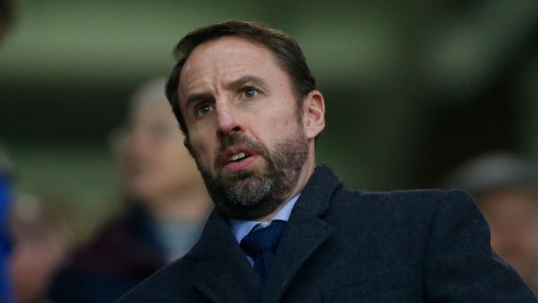 WOLVERHAMPTON, ENGLAND - JANUARY 23: England manager Gareth Southgate attends the game during the Premier League match between Wolverhampton Wanderers and Liverpool FC at Molineux on January 23, 2020 in Wolverhampton, United Kingdom. (Photo by James Baylis - AMA/Getty Images)
