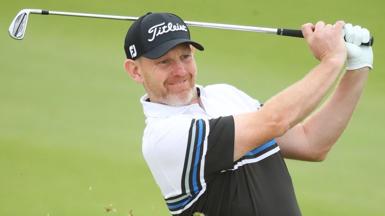Stephen Gallacher during the second round of the Oman Open