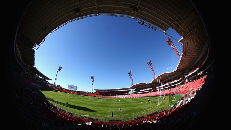 at the official opening of SKODA Stadium at Sydney Olympic Park Sports Centre on May 23, 2012 in Sydney, Australia.