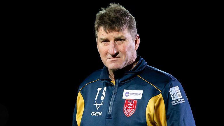 Picture by Allan McKenzie/SWpix.com - 31/01/2020 - Rugby League - Betfred Super League - Hull KR v Wakefield Trinity - Hull College Craven Park, Hull, England - Hull KR coach Tony Smith.