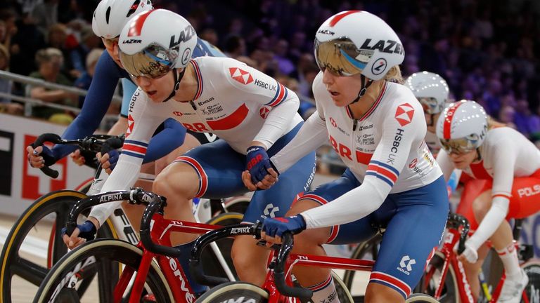 Elinor Barker and Neah Evans finished outside of the medal places in the madison after being involved in a crash