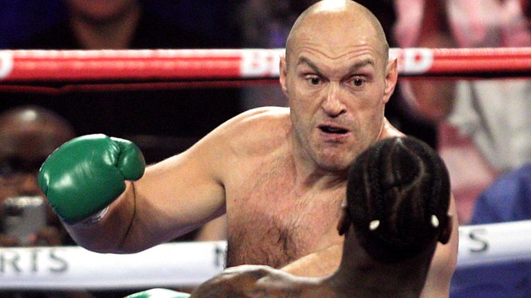 Tyson Fury during his victory over Deontay Wilder